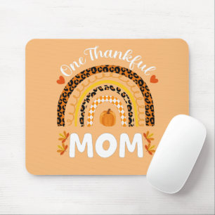 Mousepad Uma Mãe Agradável Ação de Graças Rainbow Fall Leop