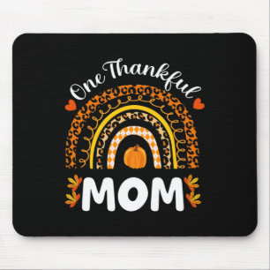 Mousepad Uma Mãe Agradável Ação de Graças Rainbow Fall Leop