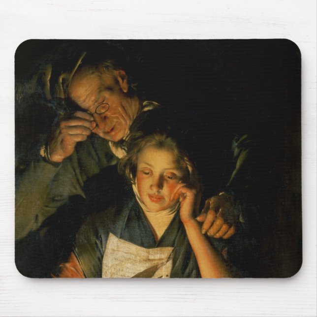 Mousepad Uma menina que lê uma letra (Frente)