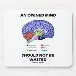 Mousepad Uma mente aberta não deve ser desperdiçada (o