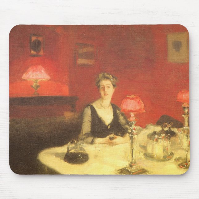 Mousepad Uma Mesa Jantada à noite por John Singer Sargent (Frente)