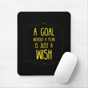 Mousepad Uma meta sem uma citação inspiradora de plano