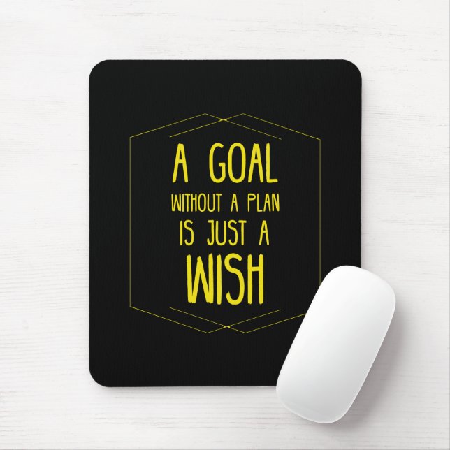 Mousepad Uma meta sem uma citação inspiradora de plano (Com mouse)