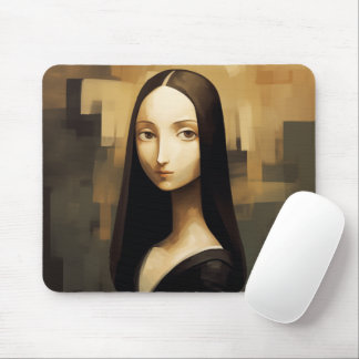 Mousepad Uma Mona Lisa reimaginou, um clássico, mas também