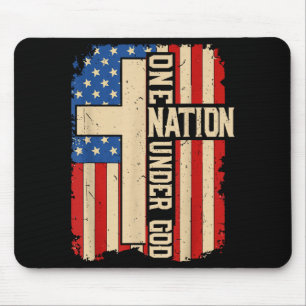 Mousepad Uma Nação Sob a Fé Cristã Patriótica Ame