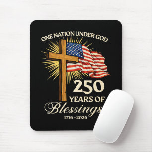 Mousepad Uma Nação Sob Deus 250 Anos de Bênçãos