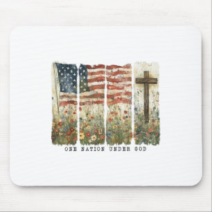 Mousepad Uma Nação Sob Deus Bandeira 4 De Julho Patriótico