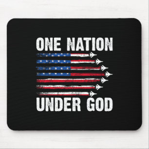 Mousepad Uma Nação Sob Deus Bandeira Americana 4 De Julho F
