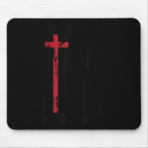 Mousepad Uma Nação Sob Deus Bandeira Dos EUA Jesus Cruz Cri