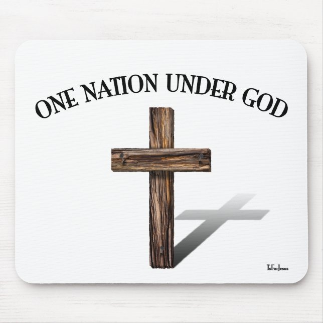 Mousepad Uma nação sob Deus com cruz (Frente)