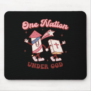 Mousepad Uma Nação Sob Deus Cristão 4 de Julho Americano G
