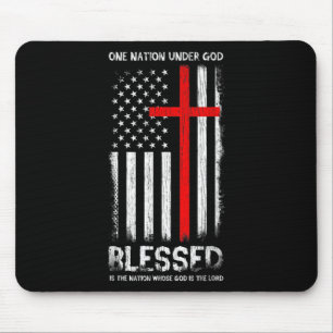 Mousepad Uma nação sob Deus EUA Patriot Veteran