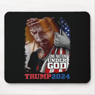 Mousepad Uma Nação Sob Deus Presidente Trump 2024 América
