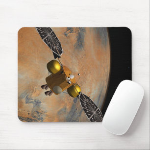 Mousepad Uma nave espacial Orbitando Marte.