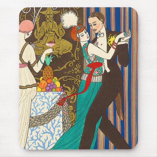 Mousepad Uma noite no tapete do rato decadente do art deco (Frente)