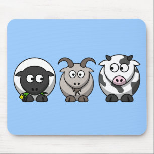 Mousepad Uma Ovelha, uma Cabra e uma Vaca