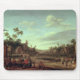 Mousepad Uma paisagem arborizada do rio, 1646