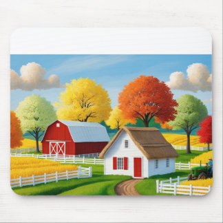 Mousepad Uma pequena cabana branca, aquela caixa de telhado