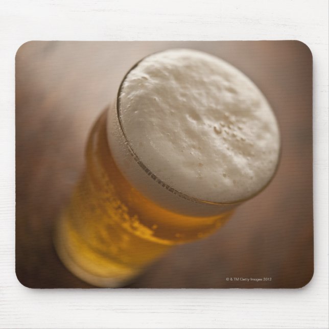 Mousepad Uma pinta de lager, foco superficial rústico (Frente)