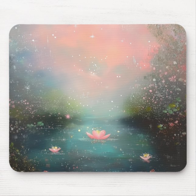 Mousepad uma pintura a óleo em um lago (Frente)