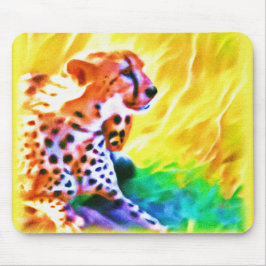 Mousepad Uma poderosa Pintura De Animais Cheetah. Compre ag