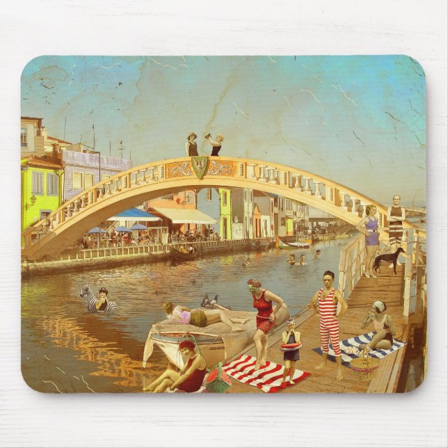 Mousepad Uma Ponte dos Carcavelos. Aveiro, Portugal (Frente)