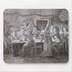 Mousepad Uma refeição do casamento da noite