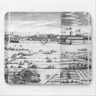 Mousepad Uma seção de um mapa de Milão, 1640