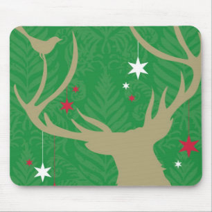 Mousepad Uma silhueta de um cervo com as estrelas que