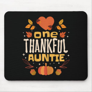 Mousepad Uma tia agradecida Queda Ação de Graças