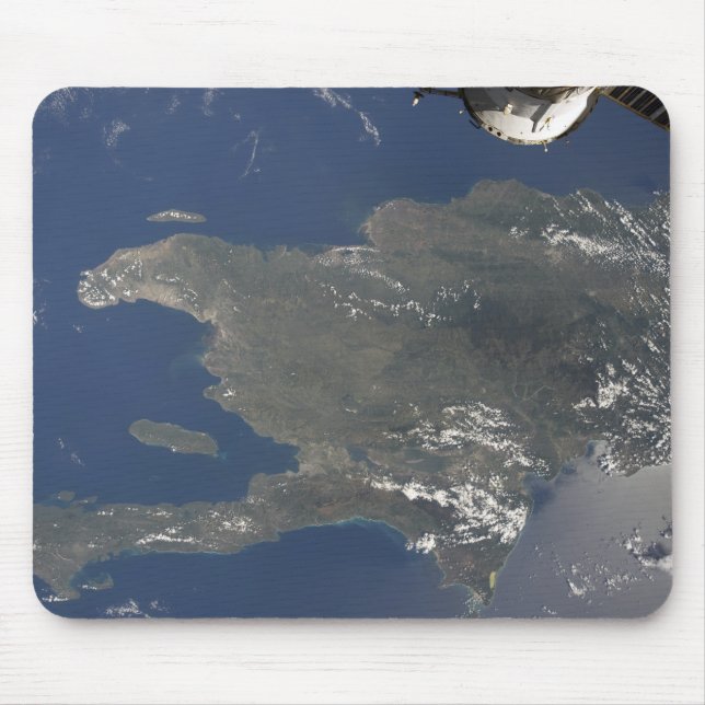 Mousepad Uma visão da ilha Caribe de Hispaniola (Frente)