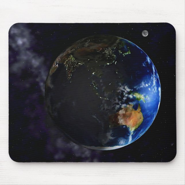 Mousepad Uma vista da terra do espaço (Frente)