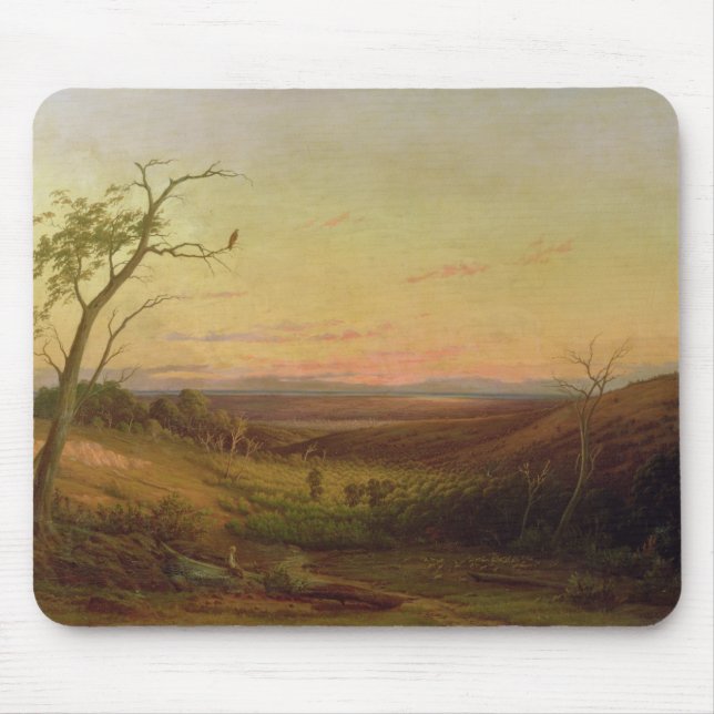 Mousepad Uma vista de Adelaide no por do sol (Frente)