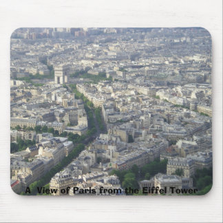 Mousepad Uma vista de Paris da torre Eiffel