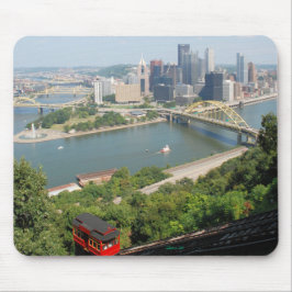 Mousepad Uma vista de Pittsburgh do centro de Mt.