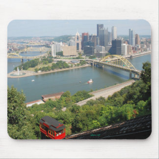 Mousepad Uma vista de Pittsburgh do centro de Mt.