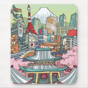 Mousepad Uma vista de Tokyo