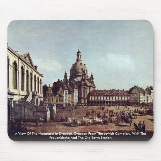Mousepad Uma vista do Neumarkt em Dresden (Frente)