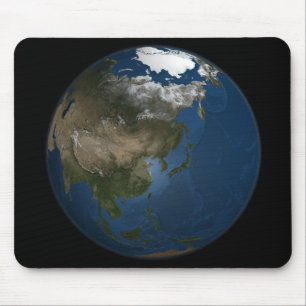 Mousepad Uma vista global sobre Ásia com gelo marinho