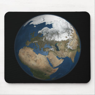 Mousepad Uma vista global sobre Europa e Escandinávia
