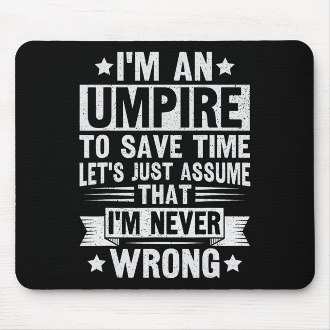 Mousepad Umpire Funny Sketll Design For An Umpire  (Frente)