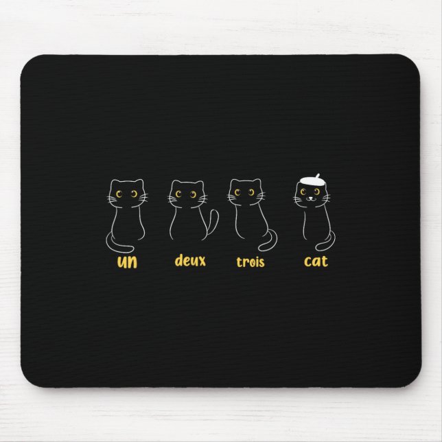 Mousepad Un Deux Trois Cat Funny Cat Lovers (Frente)