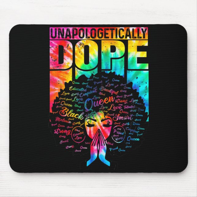 Mousepad Unalogetically Black Pride Melanin African Tie Dye (Frente)