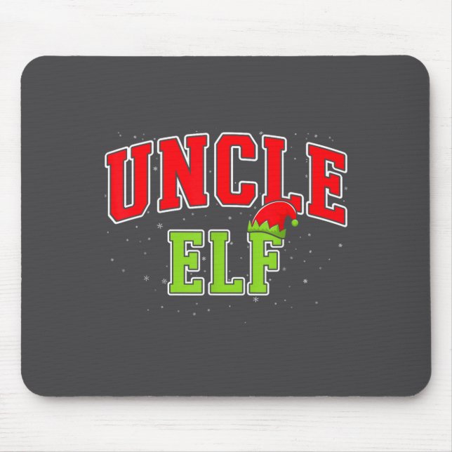 Mousepad Uncle Elf Christmas Family Matching Group Xmas Unc (Frente)