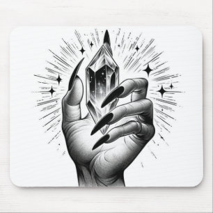 Mousepad Unhas Pretas Longas & Magia de Energia de Cristal