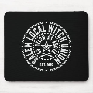 Mousepad União de Bruxas Local M Est 1692 Halloween