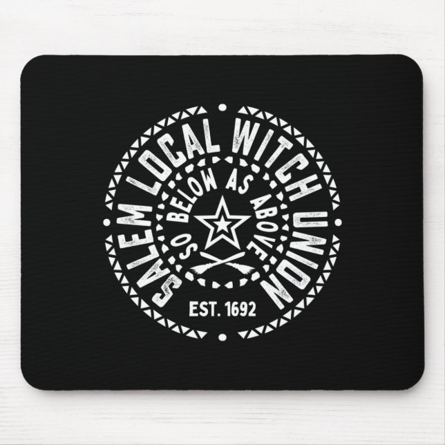 Mousepad União de Bruxas Local M Est 1692 Halloween (Frente)