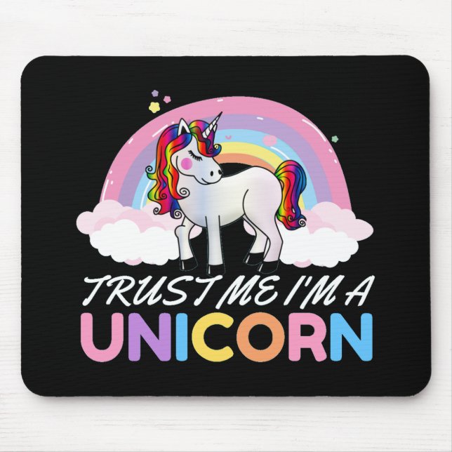 Mousepad Unicorn Confie em mim sou Unicórnio (Frente)