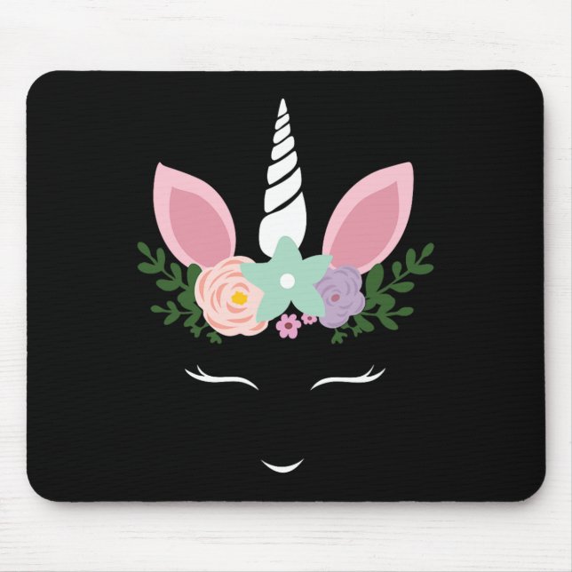 Mousepad Unicorn Face Eyelashes Figurino De Halloween Com F (Frente)