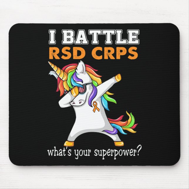 Mousepad Unicorn I Combate à Consciência CRPS RSD (Frente)
